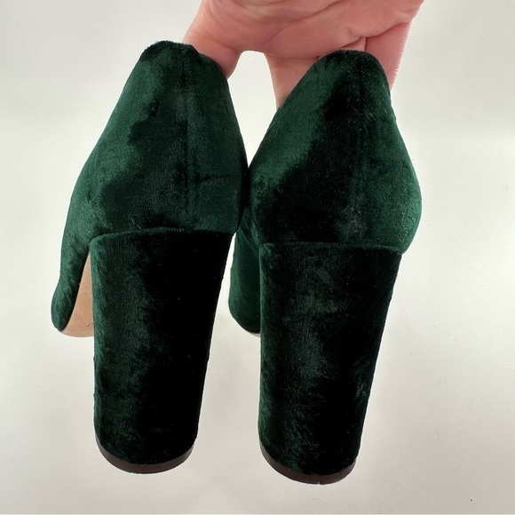 J crew collection size 10.5 emerald green velvet holiday party formal Jewel - Picture 8 of 12